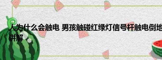 人为什么会触电 男孩触碰红绿灯信号杆触电倒地 基本情况讲解