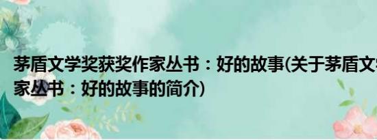 茅盾文学奖获奖作家丛书：好的故事(关于茅盾文学奖获奖作家丛书：好的故事的简介)