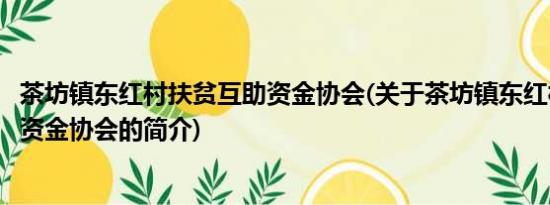 茶坊镇东红村扶贫互助资金协会(关于茶坊镇东红村扶贫互助资金协会的简介)