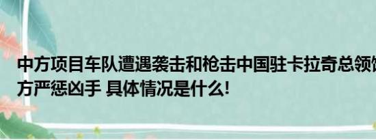 中方项目车队遭遇袭击和枪击中国驻卡拉奇总领馆：要求巴方严惩凶手 具体情况是什么!