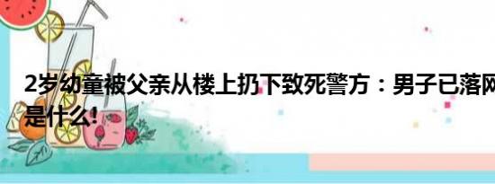 2岁幼童被父亲从楼上扔下致死警方：男子已落网 具体情况是什么!