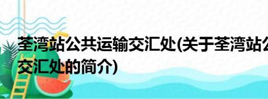 荃湾站公共运输交汇处(关于荃湾站公共运输交汇处的简介)