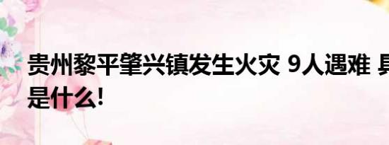 贵州黎平肇兴镇发生火灾 9人遇难 具体情况是什么!