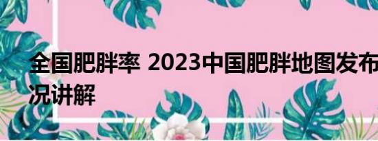 全国肥胖率 2023中国肥胖地图发布 基本情况讲解