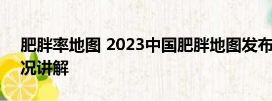 肥胖率地图 2023中国肥胖地图发布 基本情况讲解