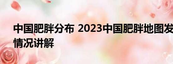 中国肥胖分布 2023中国肥胖地图发布 基本情况讲解