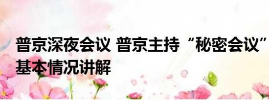 普京深夜会议 普京主持“秘密会议”引猜测 基本情况讲解