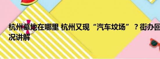 杭州墓地在哪里 杭州又现“汽车坟场”？街办回应 基本情况讲解