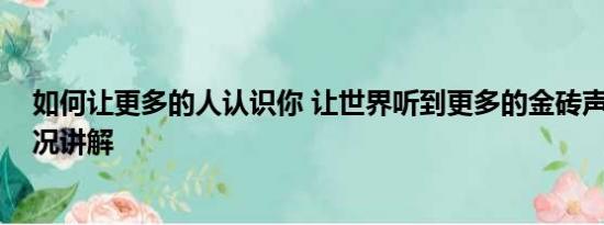 如何让更多的人认识你 让世界听到更多的金砖声音 基本情况讲解