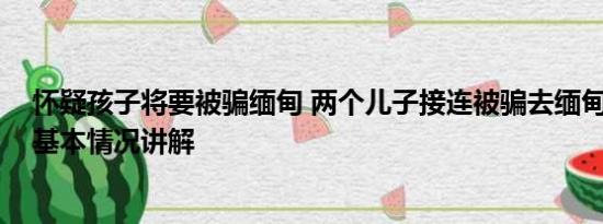 怀疑孩子将要被骗缅甸 两个儿子接连被骗去缅甸母亲发声 基本情况讲解