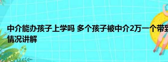 中介能办孩子上学吗 多个孩子被中介2万一个带到缅甸 基本情况讲解