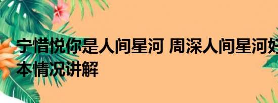 宁惜悦你是人间星河 周深人间星河好治愈 基本情况讲解