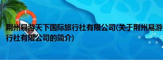 荆州易游天下国际旅行社有限公司(关于荆州易游天下国际旅行社有限公司的简介)