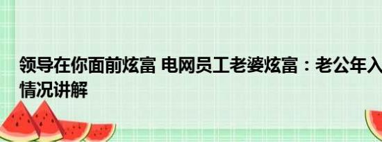 领导在你面前炫富 电网员工老婆炫富：老公年入50万 基本情况讲解