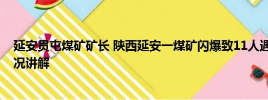 延安贯屯煤矿矿长 陕西延安一煤矿闪爆致11人遇难 基本情况讲解