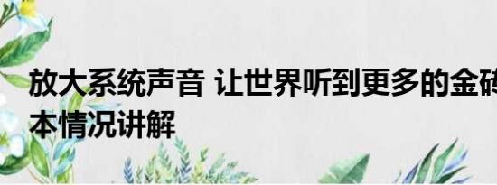 放大系统声音 让世界听到更多的金砖声音 基本情况讲解