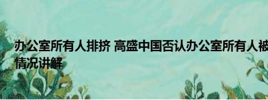 办公室所有人排挤 高盛中国否认办公室所有人被带走 基本情况讲解