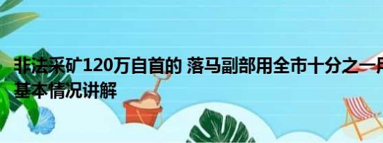 非法采矿120万自首的 落马副部用全市十分之一用电量挖矿 基本情况讲解