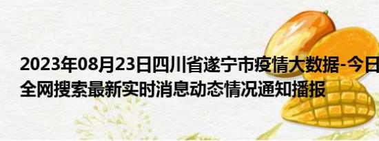 2023年08月23日四川省遂宁市疫情大数据-今日/今天疫情全网搜索最新实时消息动态情况通知播报