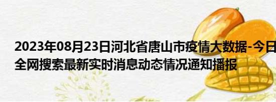 2023年08月23日河北省唐山市疫情大数据-今日/今天疫情全网搜索最新实时消息动态情况通知播报