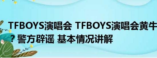 TFBOYS演唱会 TFBOYS演唱会黄牛票200万？警方辟谣 基本情况讲解