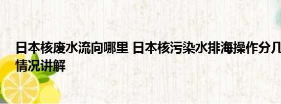 日本核废水流向哪里 日本核污染水排海操作分几步？ 基本情况讲解