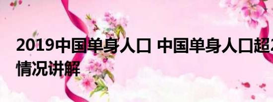 2019中国单身人口 中国单身人口超2亿 基本情况讲解