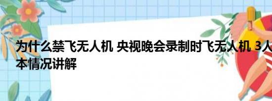 为什么禁飞无人机 央视晚会录制时飞无人机 3人被处理 基本情况讲解