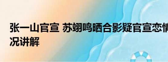 张一山官宣 苏翊鸣晒合影疑官宣恋情 基本情况讲解