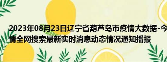 2023年08月23日辽宁省葫芦岛市疫情大数据-今日/今天疫情全网搜索最新实时消息动态情况通知播报