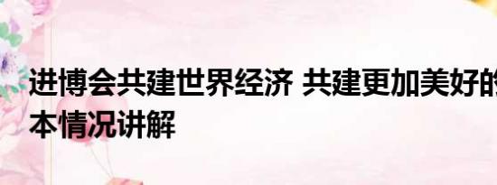 进博会共建世界经济 共建更加美好的世界 基本情况讲解