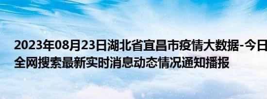 2023年08月23日湖北省宜昌市疫情大数据-今日/今天疫情全网搜索最新实时消息动态情况通知播报