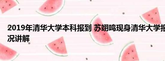 2019年清华大学本科报到 苏翊鸣现身清华大学报到 基本情况讲解