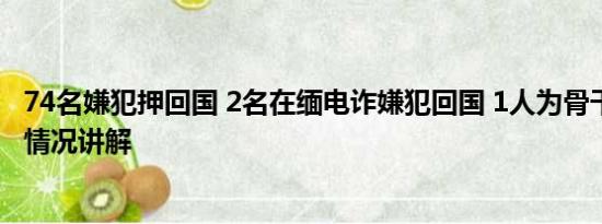 74名嫌犯押回国 2名在缅电诈嫌犯回国 1人为骨干头目 基本情况讲解