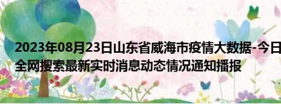 2023年08月23日山东省威海市疫情大数据-今日/今天疫情全网搜索最新实时消息动态情况通知播报