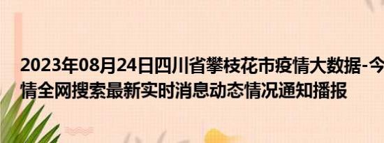 2023年08月24日四川省攀枝花市疫情大数据-今日/今天疫情全网搜索最新实时消息动态情况通知播报