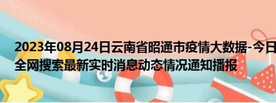 2023年08月24日云南省昭通市疫情大数据-今日/今天疫情全网搜索最新实时消息动态情况通知播报