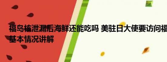 福岛核泄漏后海鲜还能吃吗 美驻日大使要访问福岛尝海鲜 基本情况讲解