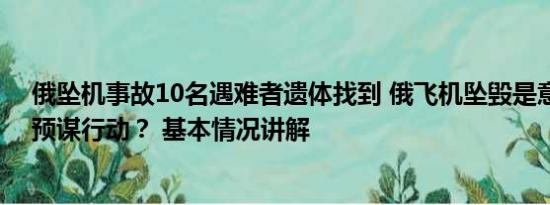 俄坠机事故10名遇难者遗体找到 俄飞机坠毁是意外还是有预谋行动？ 基本情况讲解