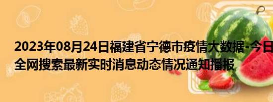 2023年08月24日福建省宁德市疫情大数据-今日/今天疫情全网搜索最新实时消息动态情况通知播报