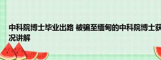 中科院博士毕业出路 被骗至缅甸的中科院博士获救 基本情况讲解