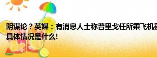 阴谋论？英媒：有消息人士称普里戈任所乘飞机疑似被击落 具体情况是什么!