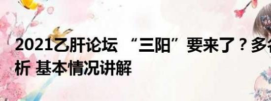 2021乙肝论坛 “三阳”要来了？多名医生分析 基本情况讲解