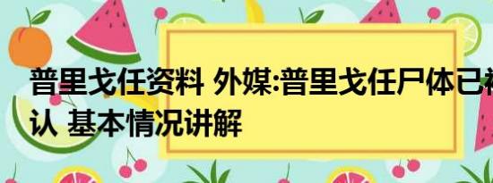 普里戈任资料 外媒:普里戈任尸体已被初步确认 基本情况讲解