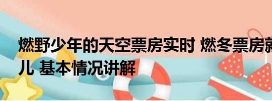 燃野少年的天空票房实时 燃冬票房就像豆汁儿 基本情况讲解