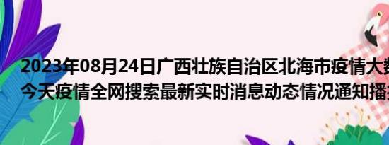 2023年08月24日广西壮族自治区北海市疫情大数据-今日/今天疫情全网搜索最新实时消息动态情况通知播报