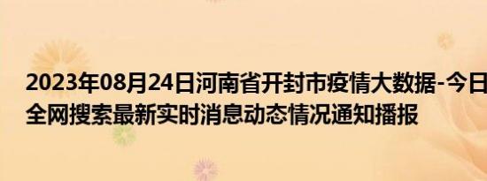 2023年08月24日河南省开封市疫情大数据-今日/今天疫情全网搜索最新实时消息动态情况通知播报