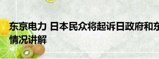 东京电力 日本民众将起诉日政府和东电 基本情况讲解