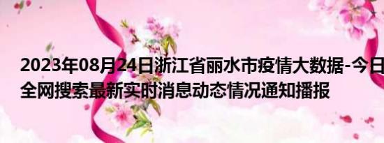 2023年08月24日浙江省丽水市疫情大数据-今日/今天疫情全网搜索最新实时消息动态情况通知播报