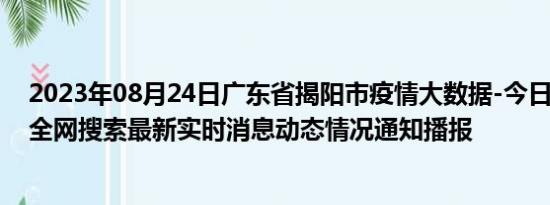 2023年08月24日广东省揭阳市疫情大数据-今日/今天疫情全网搜索最新实时消息动态情况通知播报